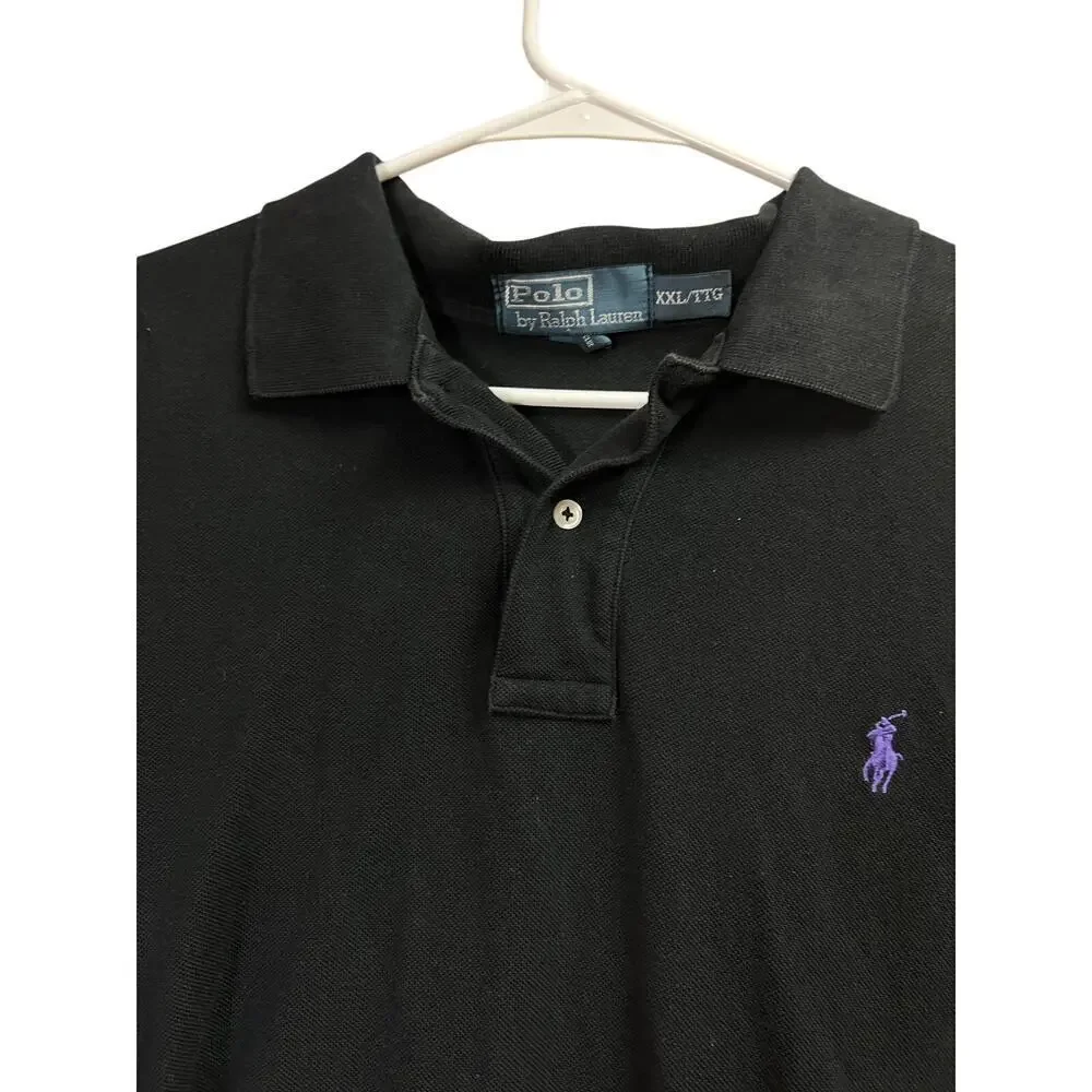 Polo by Ralph Lauren Men's Black Short Sleeve Polo Shirt XXL
